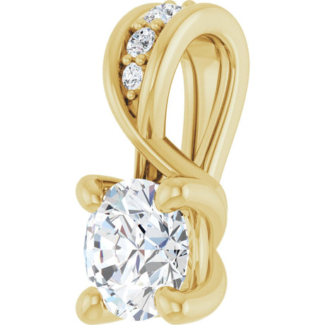 14K Yellow Gold 1/4 CTW Lab-Grown Diamond Pendant