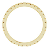 14K Yellow Gold 2 mm Geometric Band Size 6