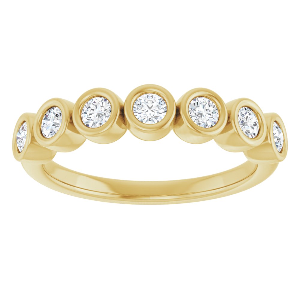 14K Yellow 3/8 CTW Natural Diamond Anniversary Band