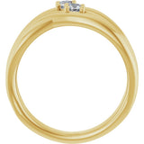14K Yellow Gold 1/5 CTW Natural Diamond Two-Stone Bypass Ring  