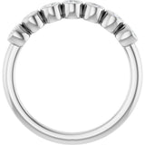 14K White 2 mm Round 1/5 CTW Natural Diamond Anniversary Band