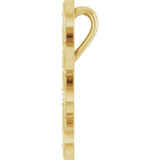 14K Yellow .08 CTW Natural Diamond Cross Pendant