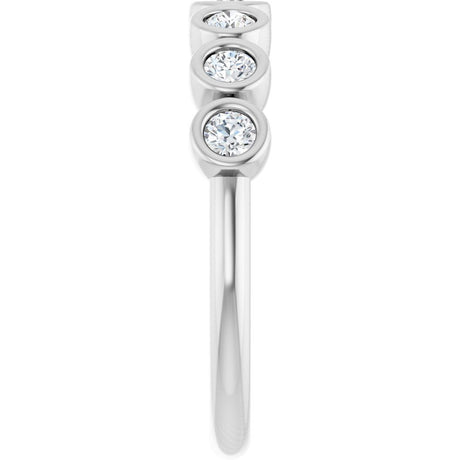 14K White 3/8 CTW Natural Diamond Anniversary Band
