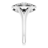14K White Gold 1/6 CTW Natural Diamond Vintage-Inspired Ring 