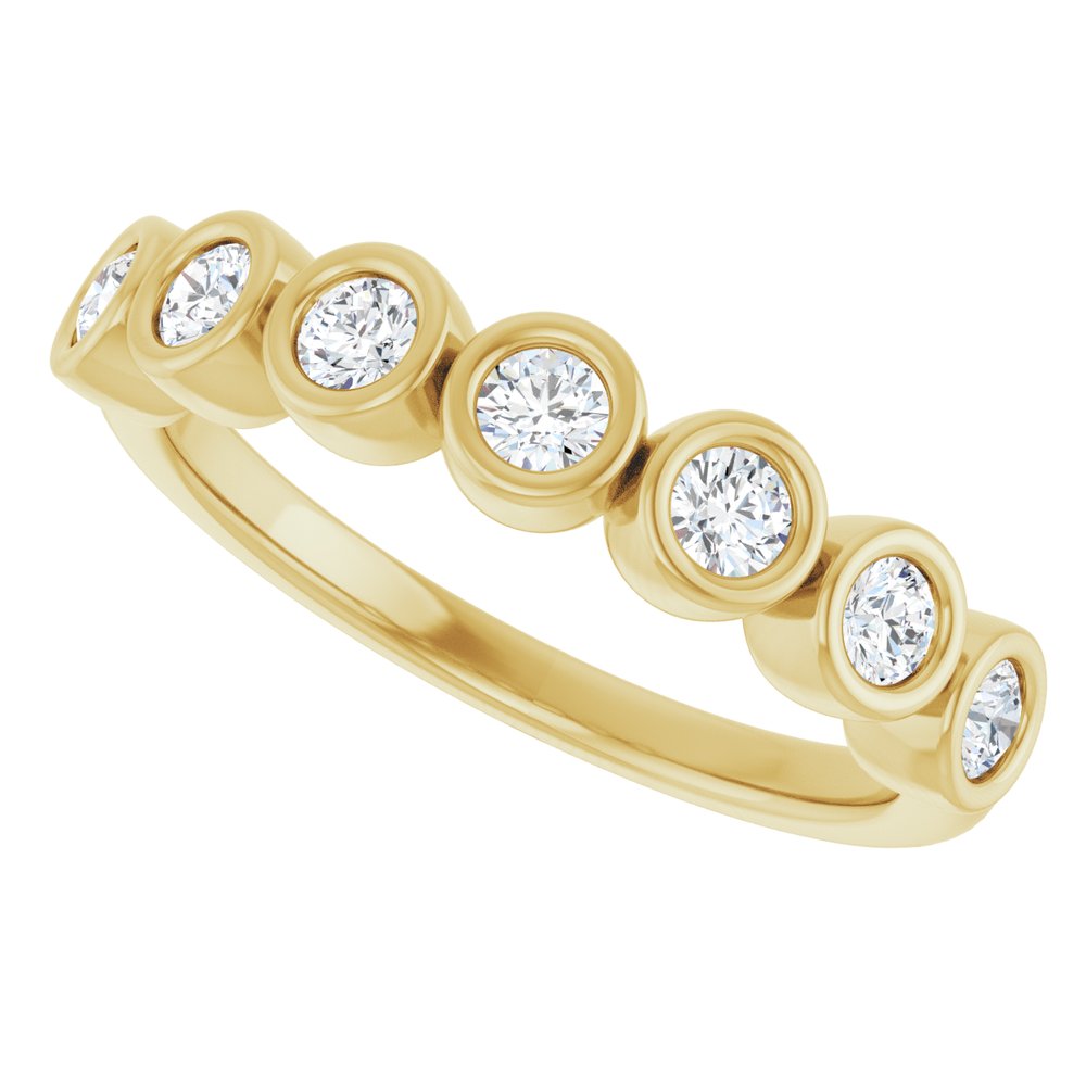 14K Yellow 3/8 CTW Natural Diamond Anniversary Band