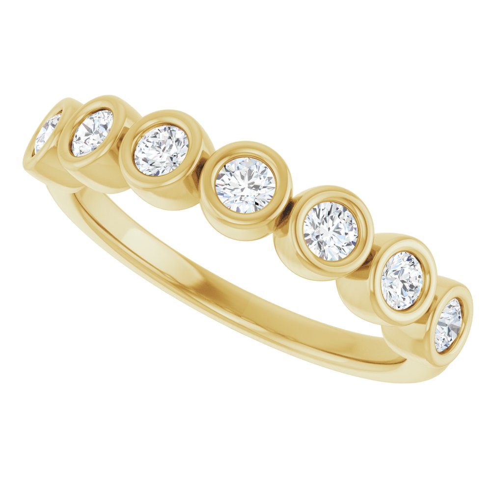 14K Yellow 3/8 CTW Lab-Grown Diamond  Anniversary Band