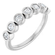 14K White 3/8 CTW Natural Diamond Anniversary Band