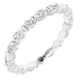 Platinum 5/8 CTW Natural Diamond Eternity Band Size 5.5