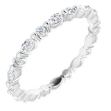 14K White Gold 5/8 CTW Lab-Grown Diamond Eternity Band Size 6