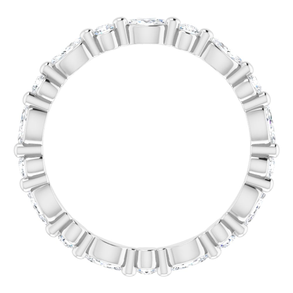 Platinum 5/8 CTW Natural Diamond Eternity Band Size 5.5