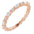 14K Rose Gold 3/4 CTW Natural Diamond Eternity Band Size 6.5