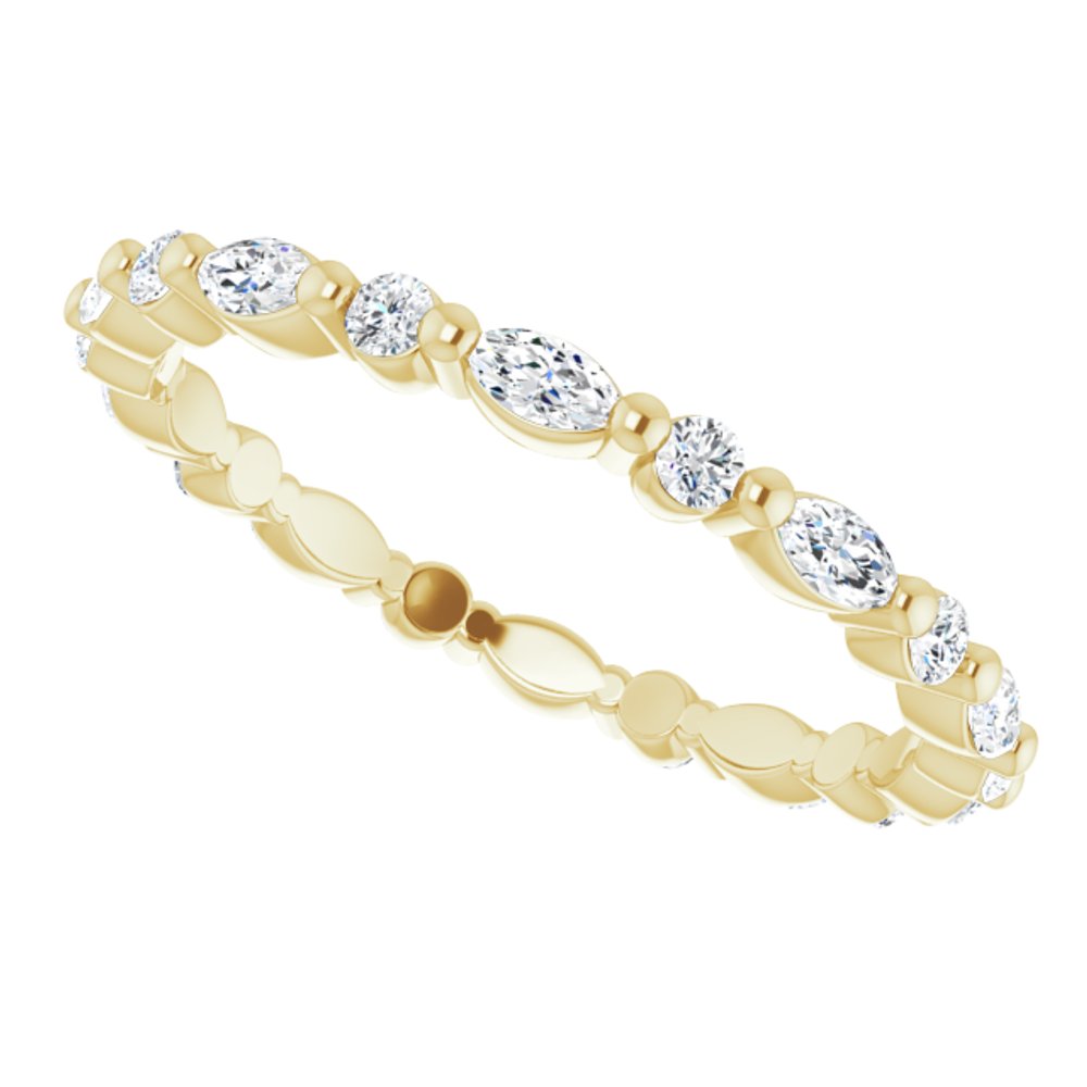 14K Yellow Gold 5/8 CTW Lab-Grown Diamond Eternity Band Size 5.5