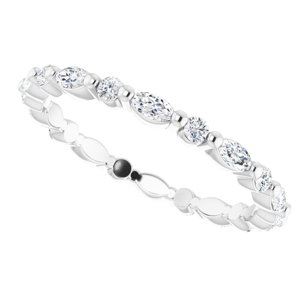 14K White Gold 5/8 CTW Lab-Grown Diamond Eternity Band Size 6