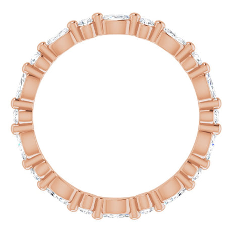 14K Rose Gold 3/4 CTW Natural Diamond Eternity Band Size 6.5
