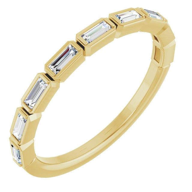 14K Yellow 1/4 CTW Natural Diamond Anniversary Band