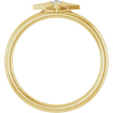 14K Yellow .03 CT Natural Diamond Star Ring