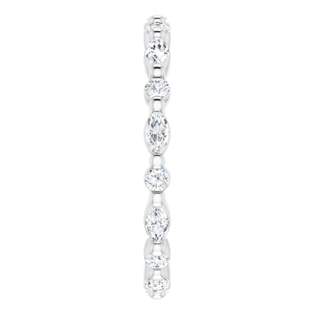 Platinum 5/8 CTW Natural Diamond Eternity Band Size 5.5