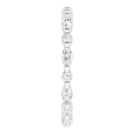 Platinum 5/8 CTW Natural Diamond Eternity Band Size 5.5
