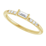 14K Yellow 1/5 CTW Natural Diamond Stackable Ring