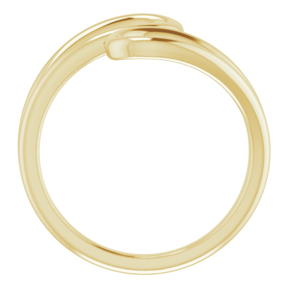 14K Yellow Loop Bypass Ring