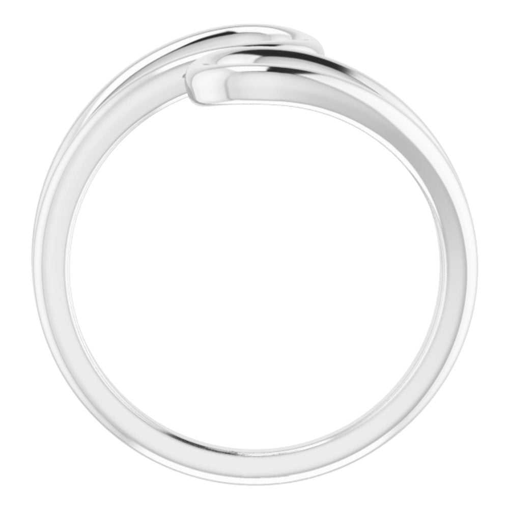 14K White Loop Bypass Ring