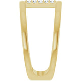 14K Yellow Gold .04 CTW Natural Diamond Negative Space Ring 