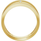 14K Yellow Gold .04 CTW Natural Diamond Negative Space Ring 