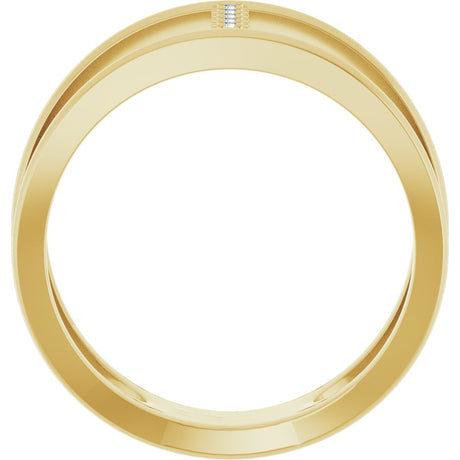 14K Yellow Gold .04 CTW Natural Diamond Negative Space Ring 