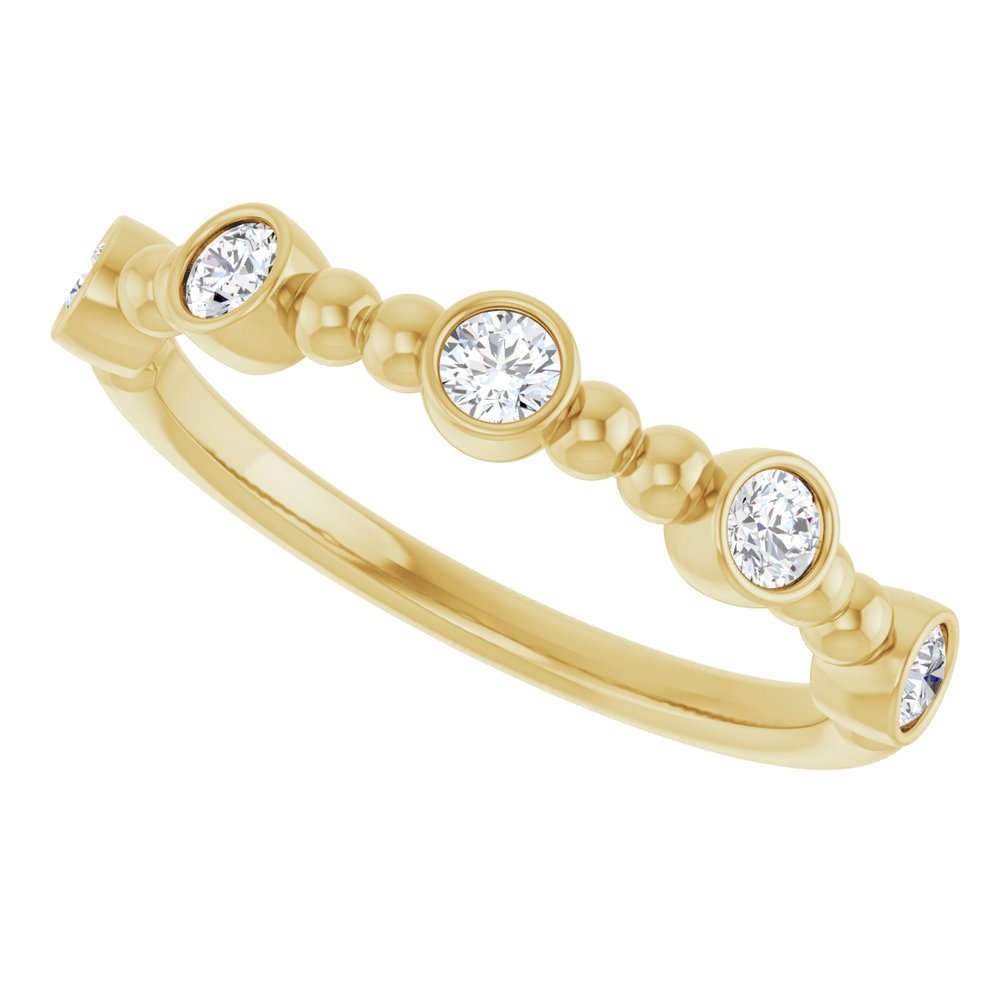 14K Yellow 1/3 CTW Natural Diamond Stackable Ring