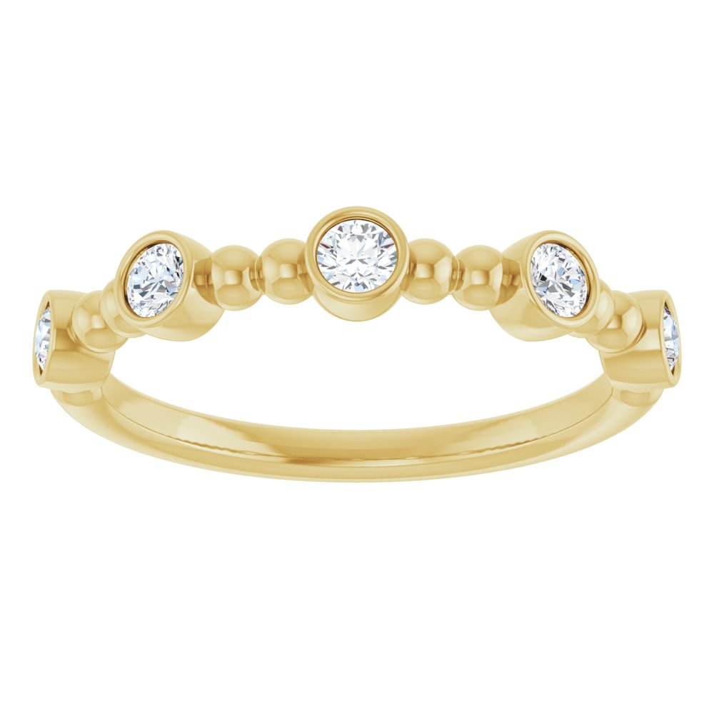 14K Yellow 1/3 CTW Natural Diamond Stackable Ring