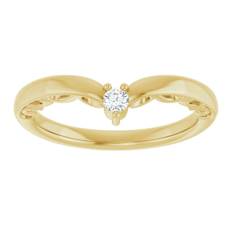 14K Yellow .06 CTW Natural Diamond Contour Band