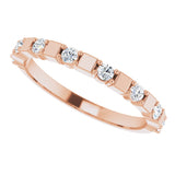 14K Rose 1/4 CTW Natural Diamond Anniversary Band