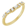14K Yellow Gold 1/5 CTW Lab-Grown Diamond Contour Band