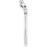 14K White Gold 1/5 CTW Lab-Grown Diamond Contour Band