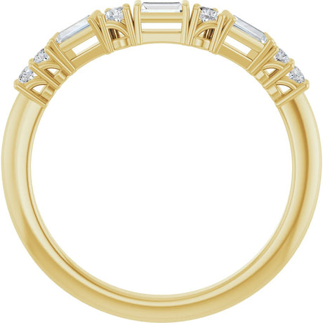 14K Yellow 1/5 CTW Lab-Grown Diamond Contour Band