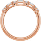 14K Rose 1/5 CTW Natural Diamond Contour Band