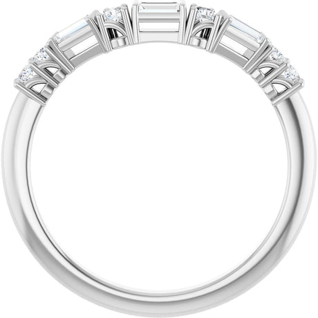 14K White Gold 1/5 CTW Lab-Grown Diamond Contour Band