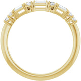 14K Yellow Gold 1/5 CTW Natural Diamond Contour Band 