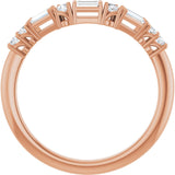 14K Rose 1/5 CTW Natural Diamond Contour Band