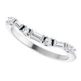 14K White Gold 1/5 CTW Lab-Grown Diamond Contour Band