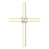 14K Yellow Gold .15 CT Natural Diamond Pendant  