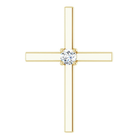 14K Yellow Gold .15 CT Natural Diamond Pendant  