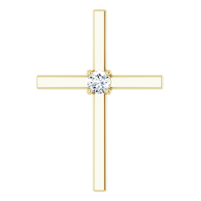 14K Yellow Gold .15 CT Natural Diamond Pendant  