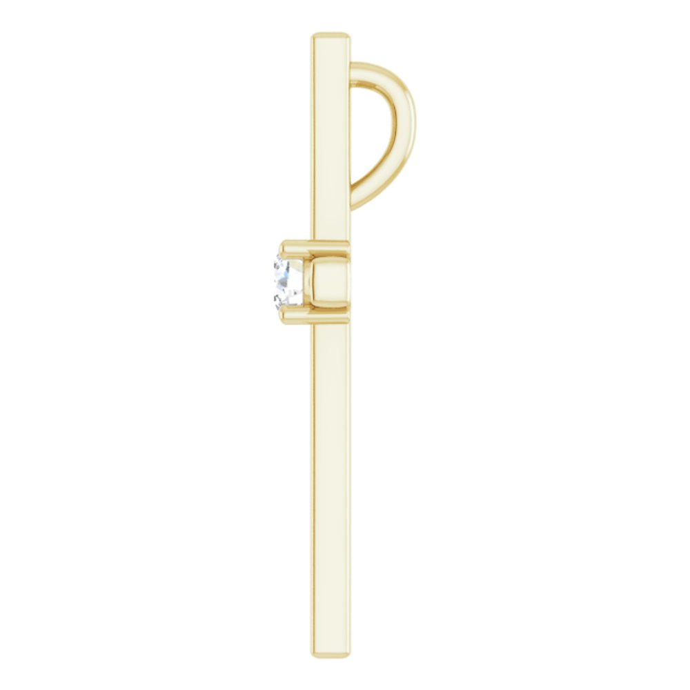 14K Yellow Gold .15 CT Natural Diamond Pendant  