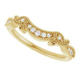 14K Yellow .08 CTW Natural Diamond Contour Band