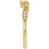 14K Yellow .08 CTW Natural Diamond Contour Band