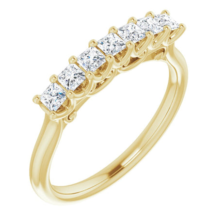 14K Yellow 5/8 CTW Natural Diamond Anniversary Band