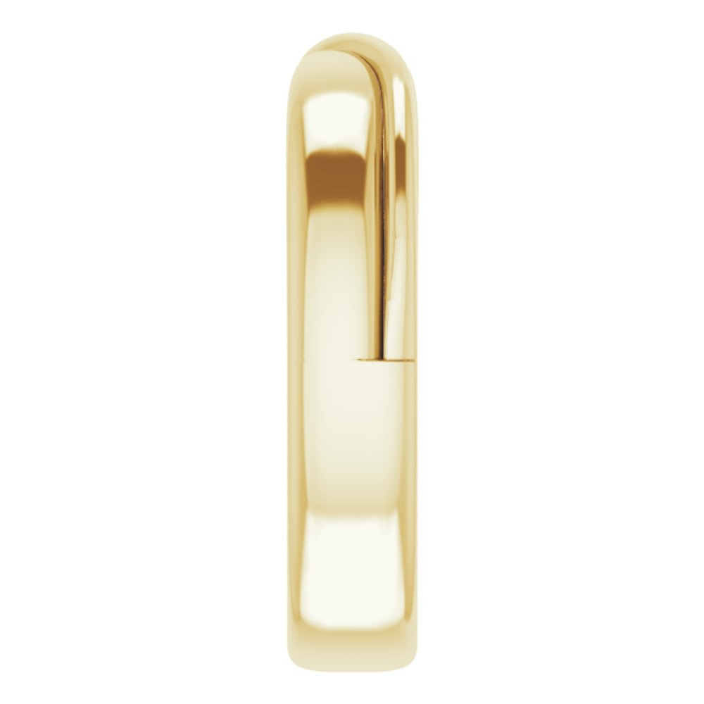 14K Yellow Gold 5 mm Criss-Cross Half Round Band Size 10