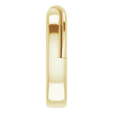 14K Yellow Gold 5 mm Criss-Cross Half Round Band Size 10