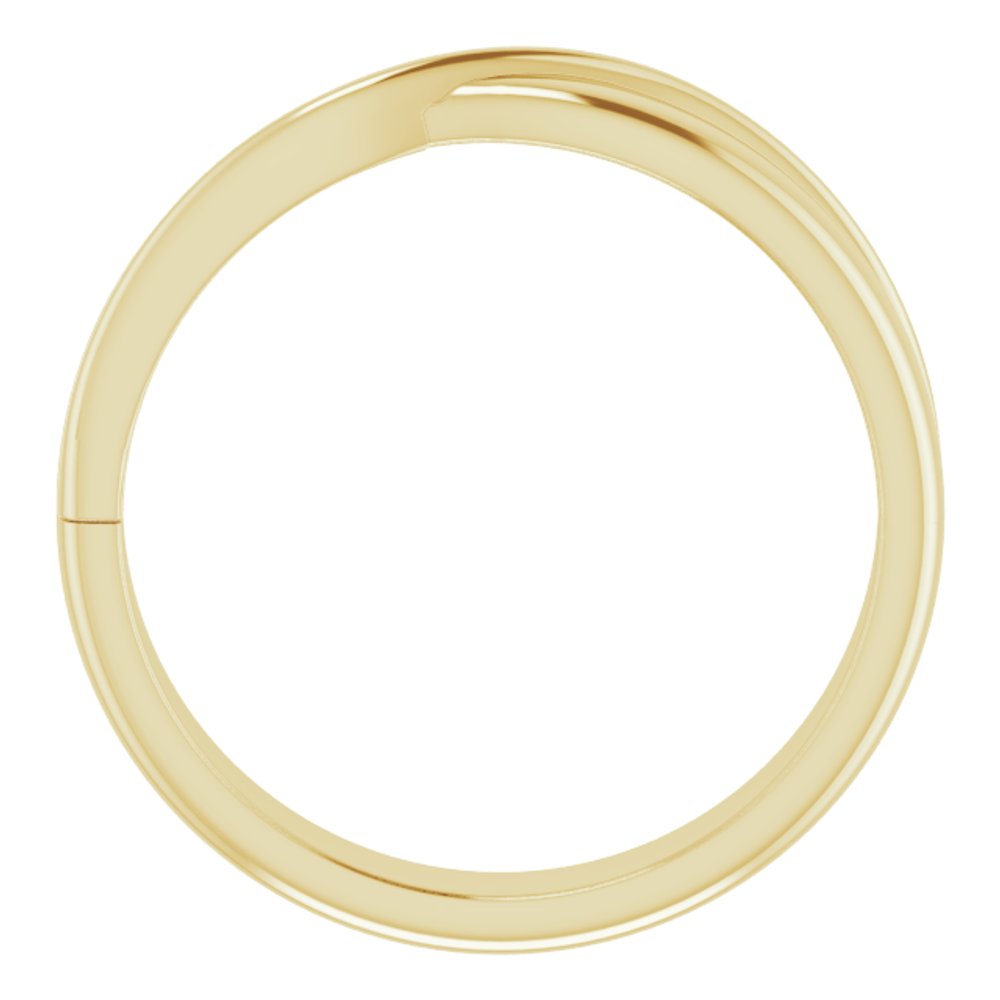 14K Yellow Gold 5 mm Criss-Cross Half Round Band Size 10